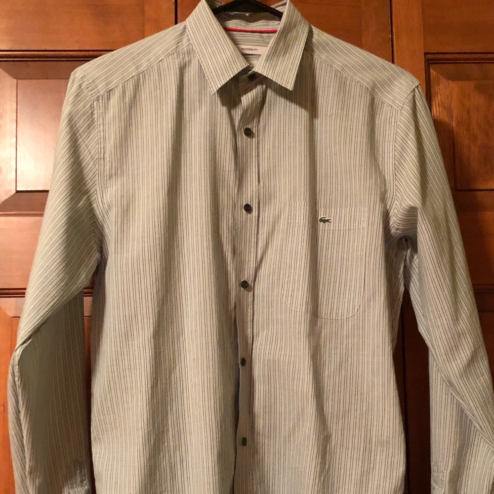 ❌Lacoste Button-Down Long-Sleeved Shirt 15/38